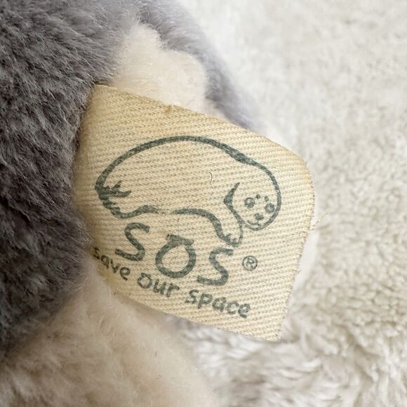 SOS Save Our Space Gray Wolf Coyote Cub 7” Plush Realistic Stuffed Animal Toy - Picture 4 of 6